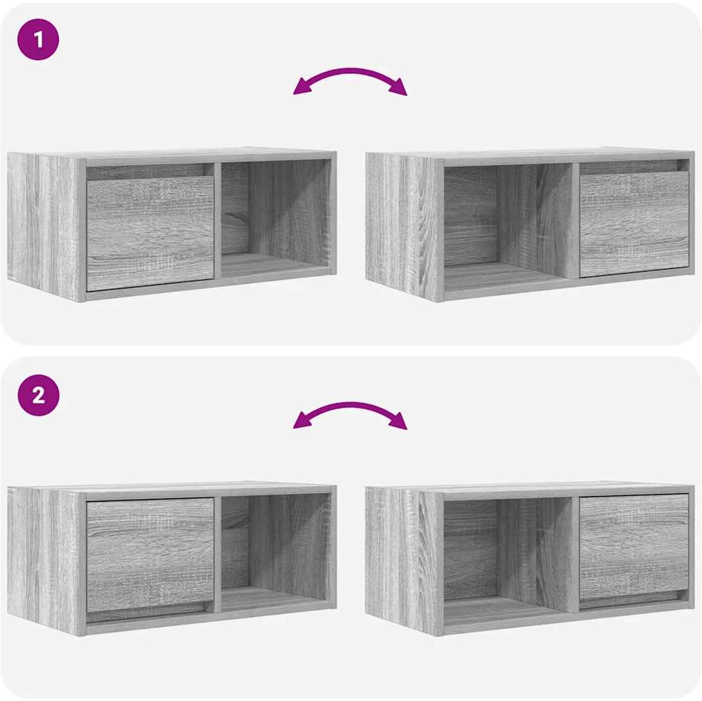 TV staliukas Televizoriaus spintelės, 2vnt., 60x31x25,5 cm, mediena