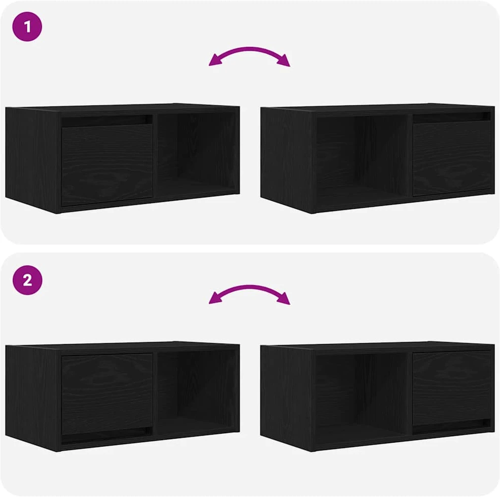 TV staliukas Televizoriaus spintelės, 2vnt., 60x31x25,5 cm, mediena