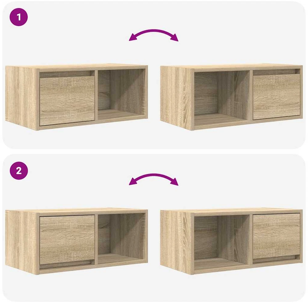 TV staliukas Televizoriaus spintelės, 2vnt., 60x31x25,5 cm, mediena