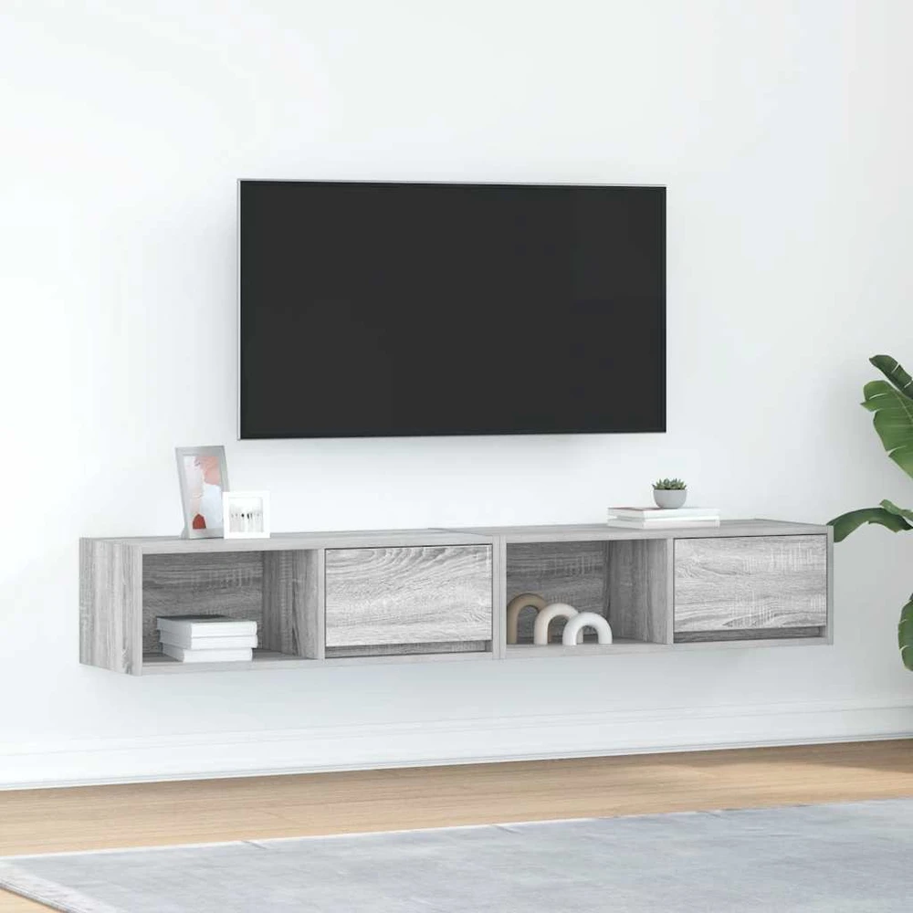 TV staliukas Televizoriaus spintelės, 2vnt., 80x31x25,5 cm, mediena