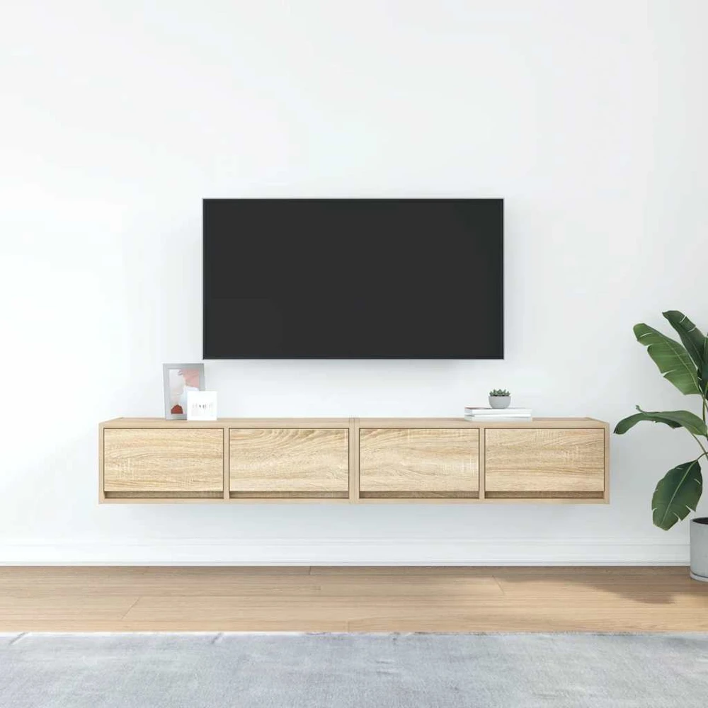 TV staliukas Televizoriaus spintelės, 2vnt., 80x31x25,5 cm, mediena