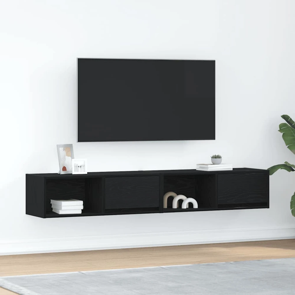 TV staliukas Televizoriaus spintelės, 2vnt., 80x31x25,5 cm, mediena