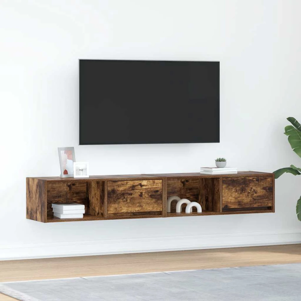TV staliukas Televizoriaus spintelės, 2vnt., 80x31x25,5 cm, mediena