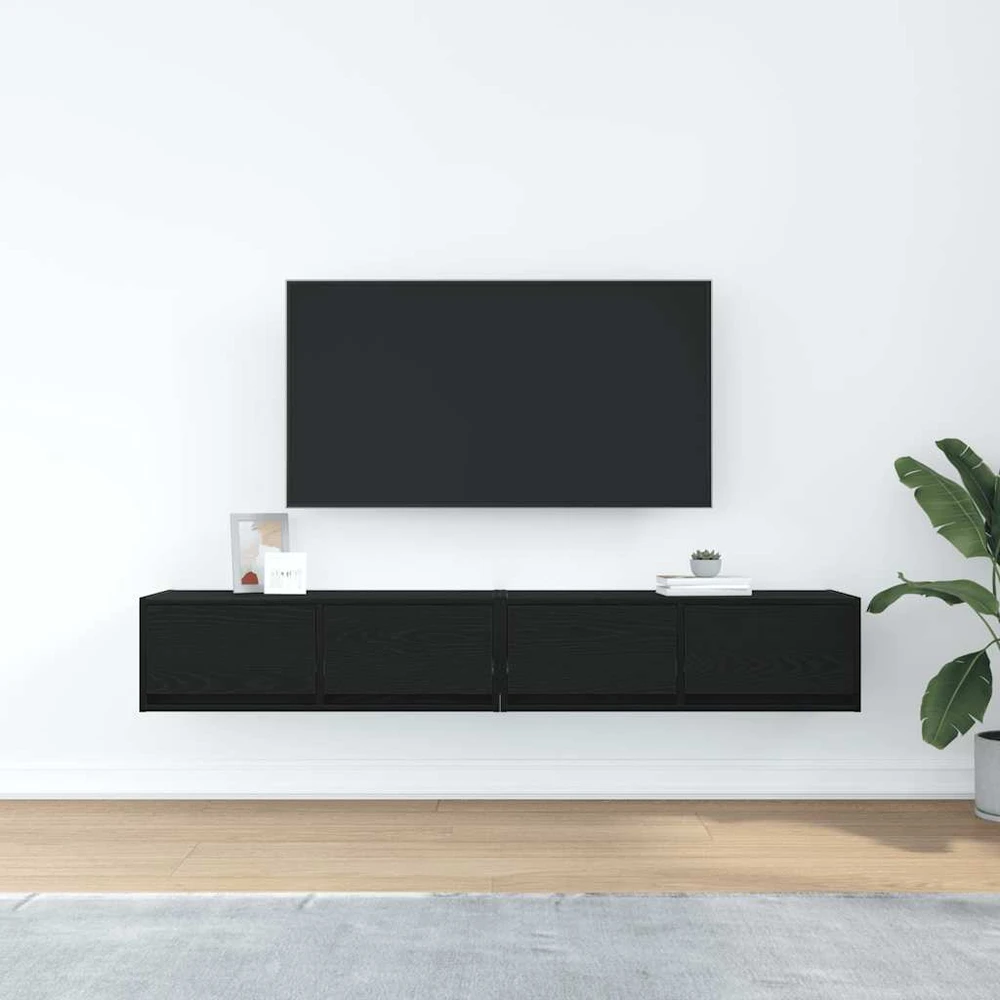 TV staliukas Televizoriaus spintelės, 2vnt., 80x31x25,5 cm, mediena