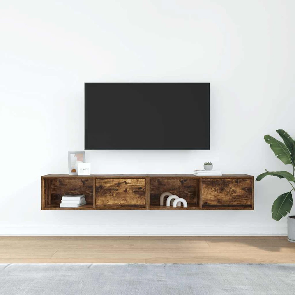 TV staliukas Televizoriaus spintelės, 2vnt., 80x31x25,5 cm, mediena
