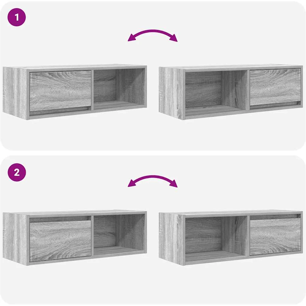 TV staliukas Televizoriaus spintelės, 2vnt., 80x31x25,5 cm, mediena