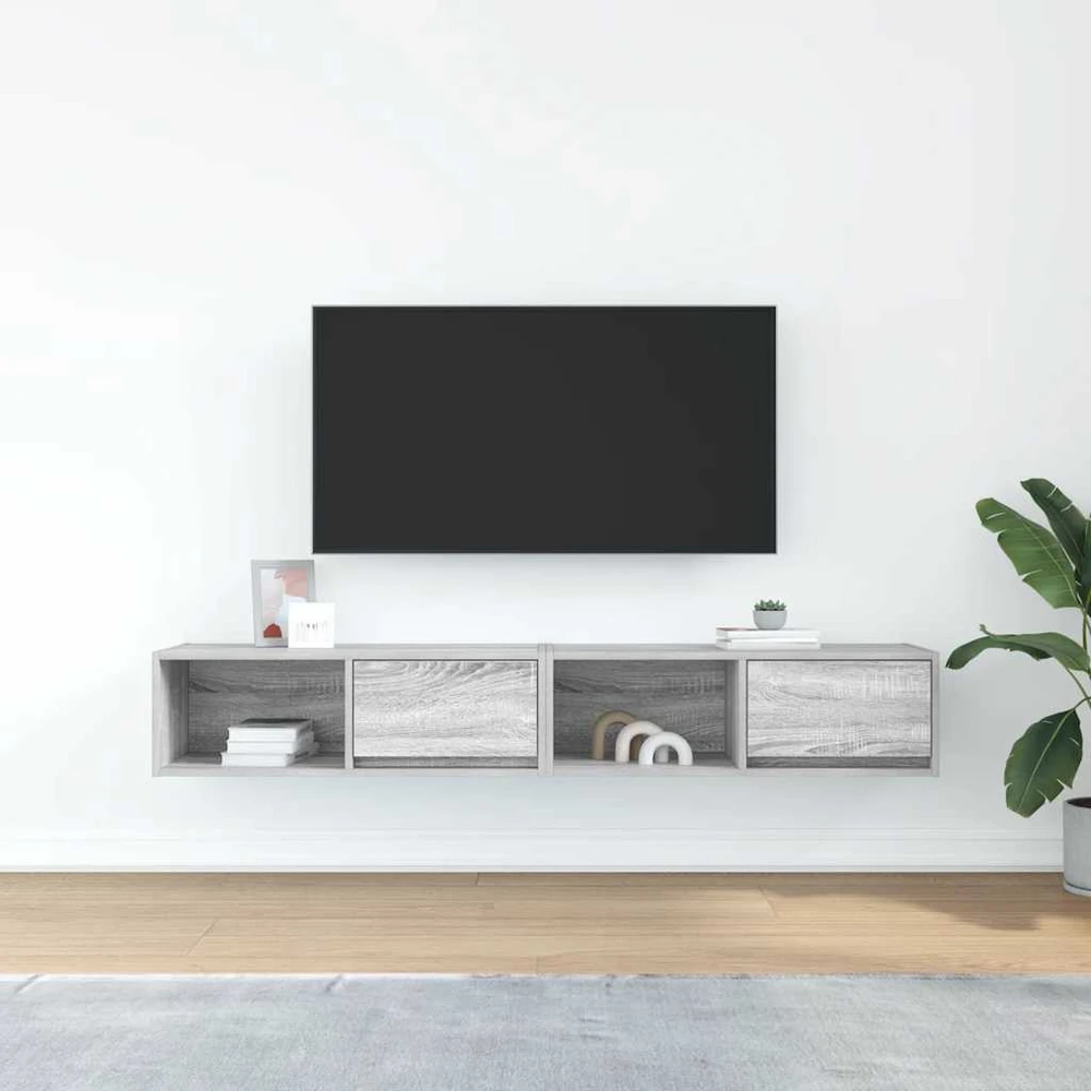 TV staliukas Televizoriaus spintelės, 2vnt., 80x31x25,5 cm, mediena