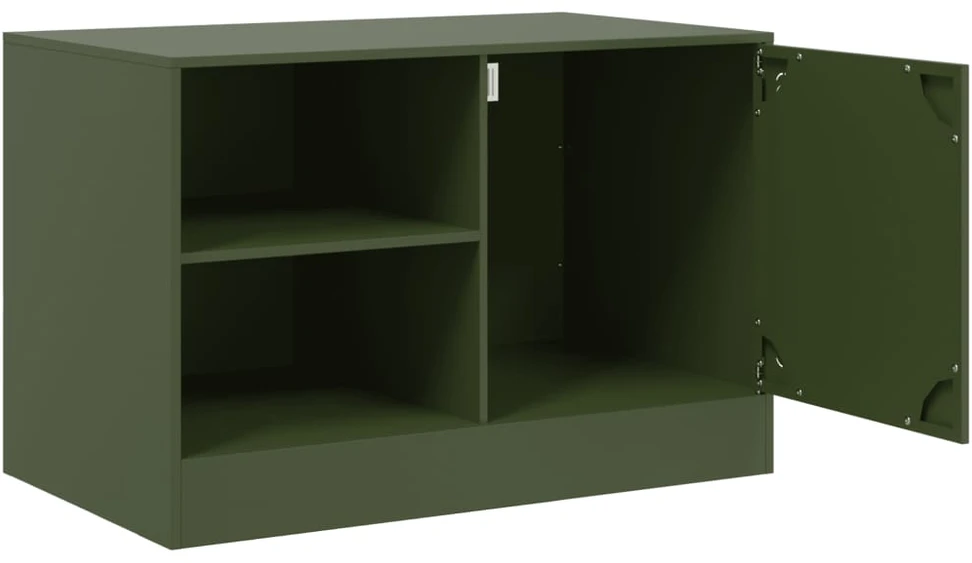 TV staliukas Televizoriaus spintelės, 2vnt., alyvuogių, 67x39x44cm, plienas