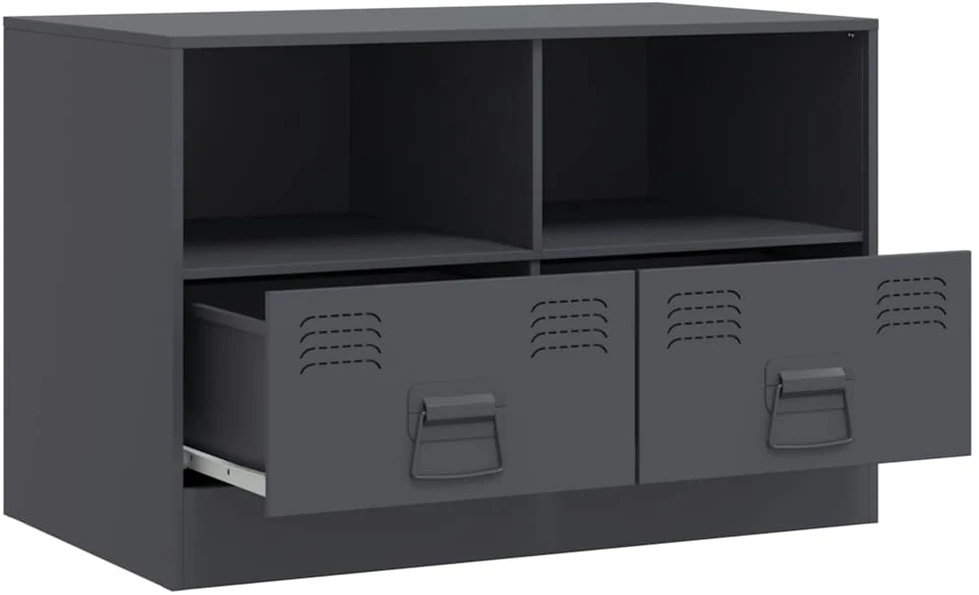 TV staliukas Televizoriaus spintelės, 2vnt., antracito, 67x39x44cm, plienas
