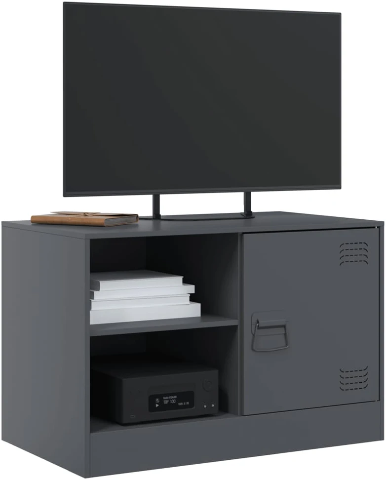 TV staliukas Televizoriaus spintelės, 2vnt., antracito, 67x39x44cm, plienas