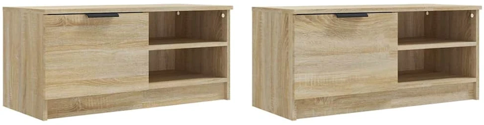 TV staliukas Televizoriaus spintelės, 2vnt., ąžuolo, 80x35x36,5cm, mediena