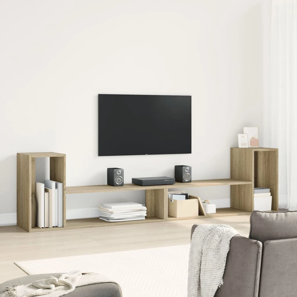 TV staliukas Televizoriaus spintelės, 2vnt., ąžuolo, 100x30x50cm, MDP