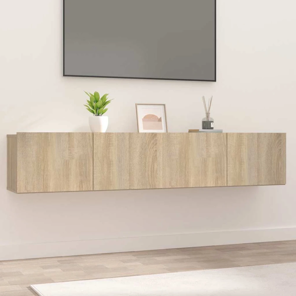 TV staliukas Televizoriaus spintelės, 2vnt., ąžuolo, 80x30x30cm, mediena