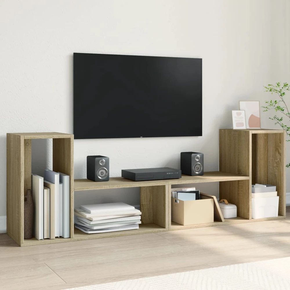 TV staliukas Televizoriaus spintelės, 2vnt., ąžuolo, 75x30x50 cm, MDP