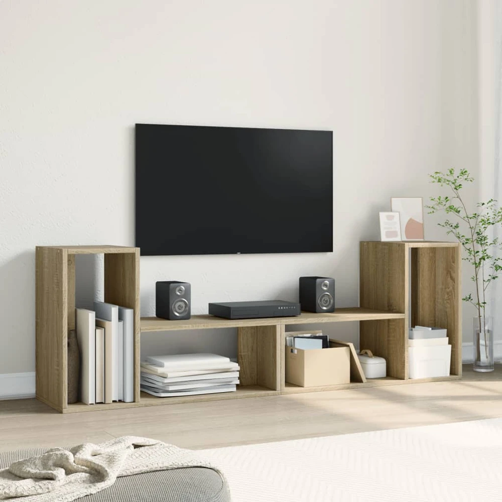 TV staliukas Televizoriaus spintelės, 2vnt., ąžuolo, 75x30x50 cm, MDP