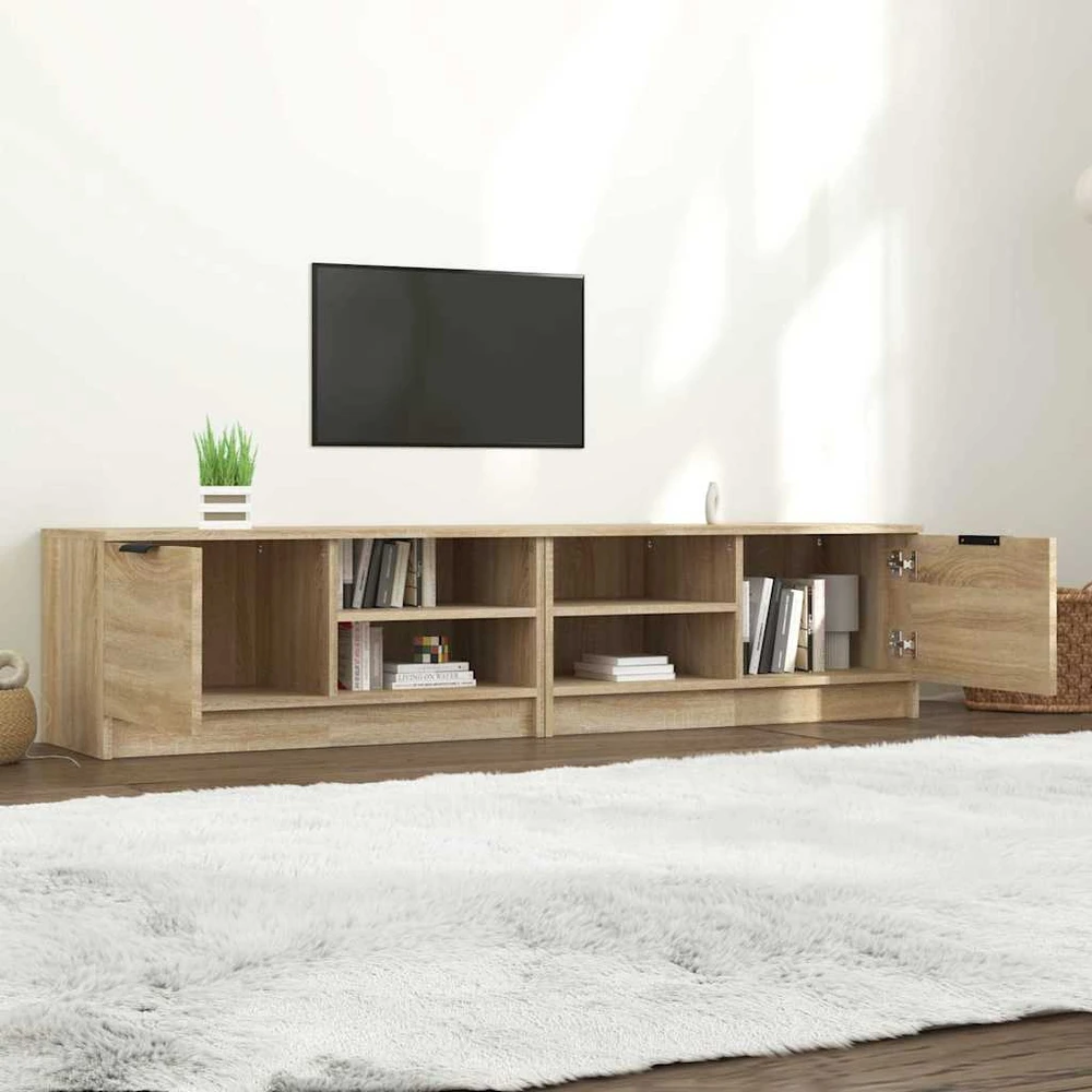 TV staliukas Televizoriaus spintelės, 2vnt., ąžuolo, 80x35x36,5cm, mediena