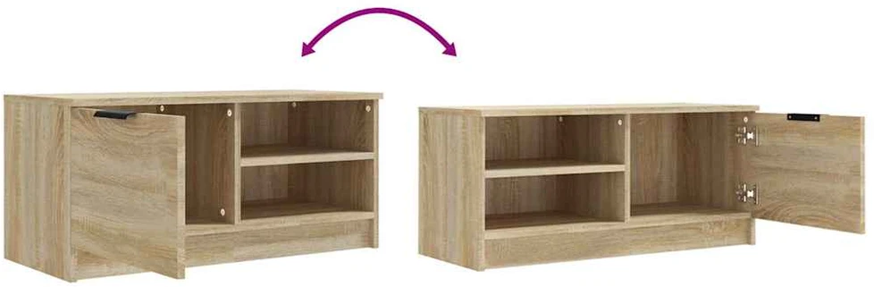 TV staliukas Televizoriaus spintelės, 2vnt., ąžuolo, 80x35x36,5cm, mediena