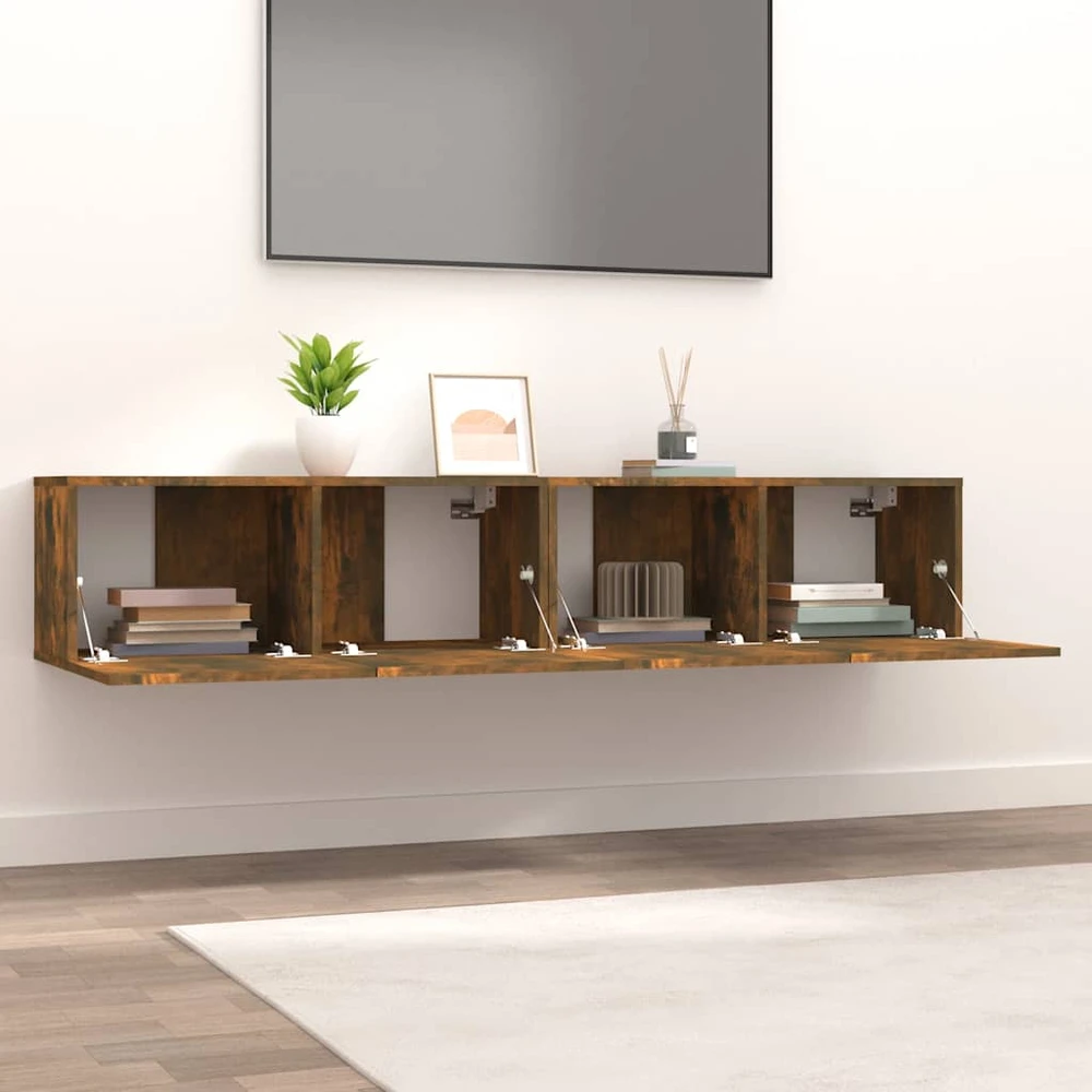 TV staliukas Televizoriaus spintelės, 2vnt., ąžuolo, 80x30x30cm, mediena