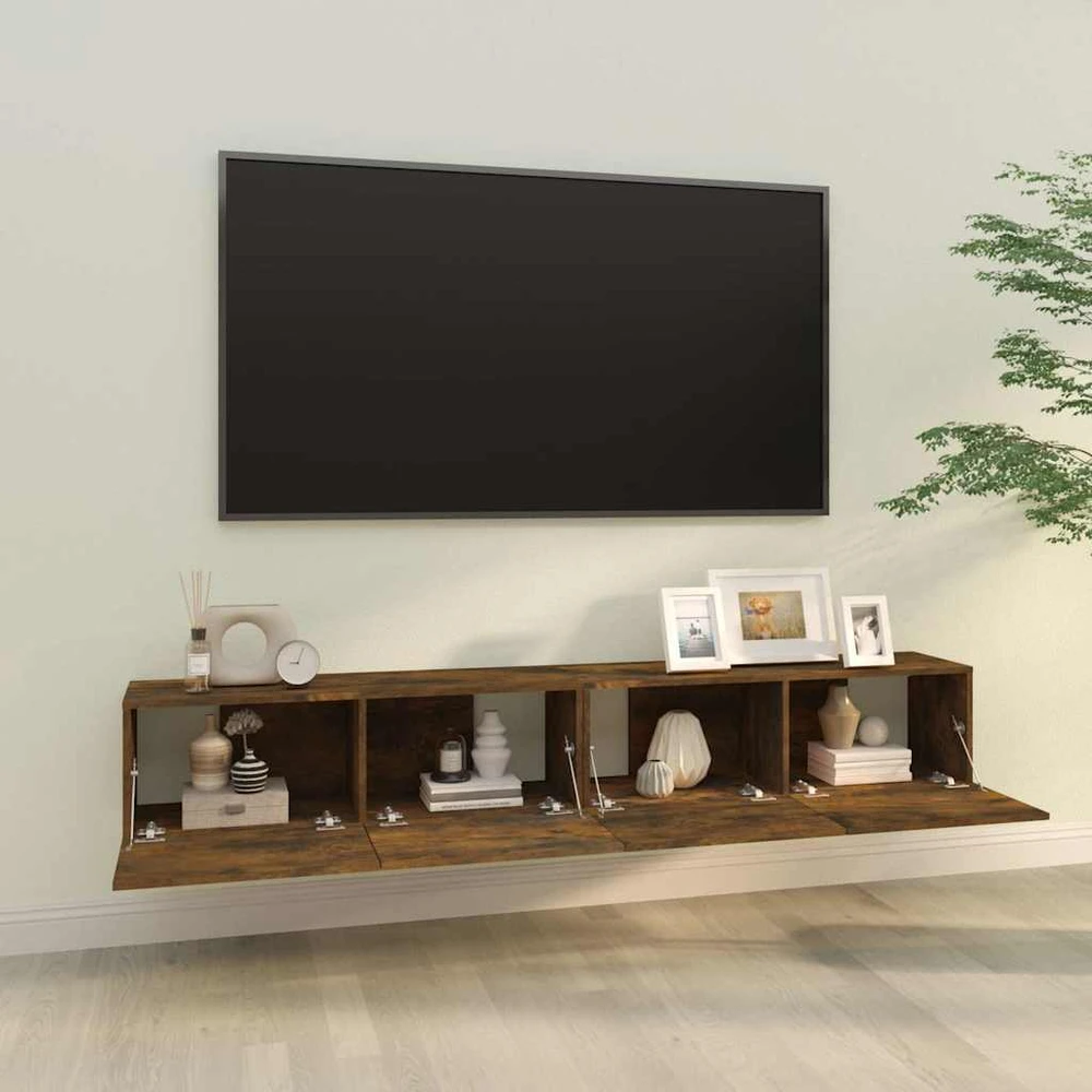 TV staliukas Televizoriaus spintelės, 2vnt., ąžuolo, 100x30x30cm, mediena