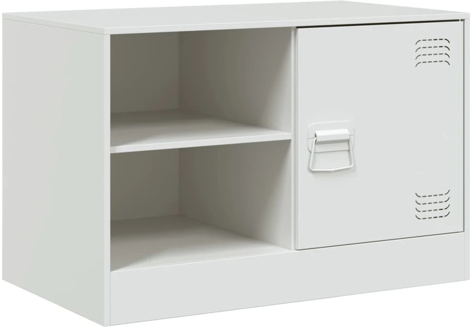 TV staliukas Televizoriaus spintelės, 2vnt., baltos, 67x39x44cm, plienas
