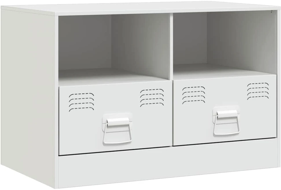 TV staliukas Televizoriaus spintelės, 2vnt., baltos, 67x39x44cm, plienas