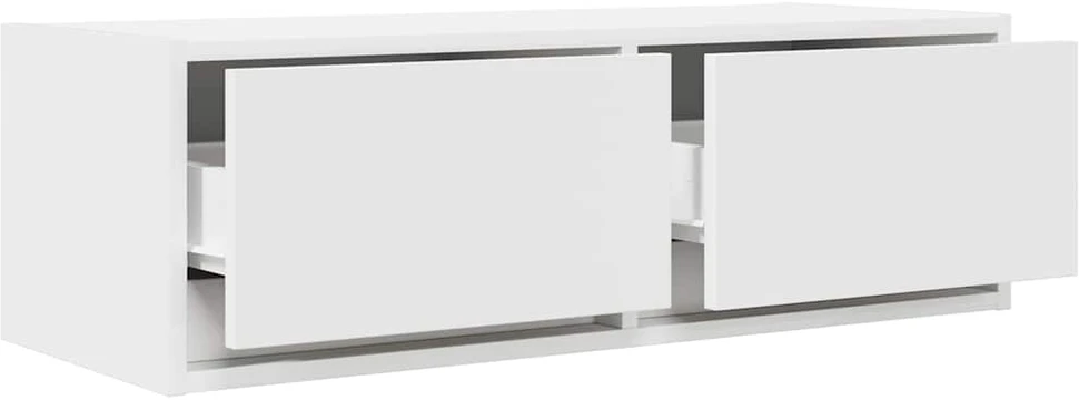 TV staliukas Televizoriaus spintelės, 2vnt., baltos, 80x31x25,5 cm, mediena