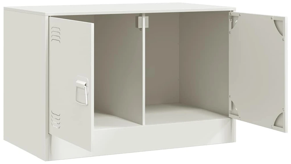 TV staliukas Televizoriaus spintelės, 2vnt., baltos, 67x39x44cm, plienas