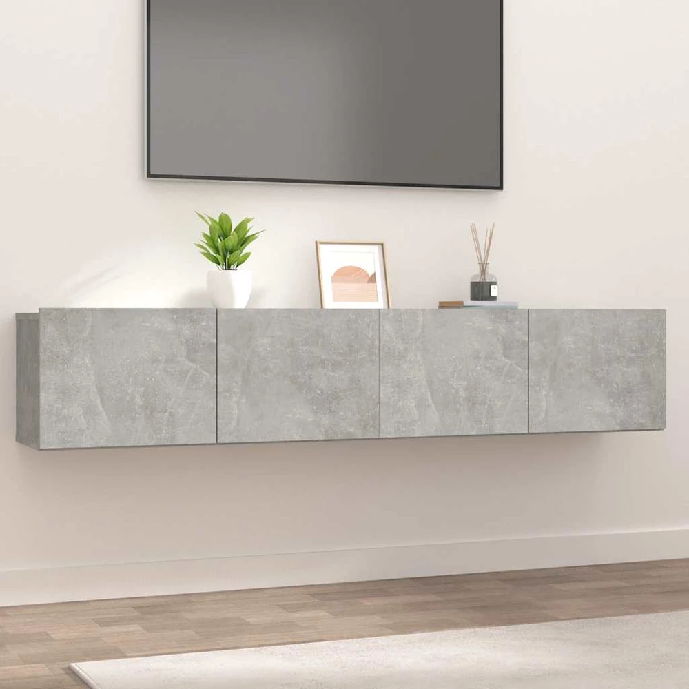 TV staliukas Televizoriaus spintelės, 2vnt., betono, 80x30x30cm, mediena