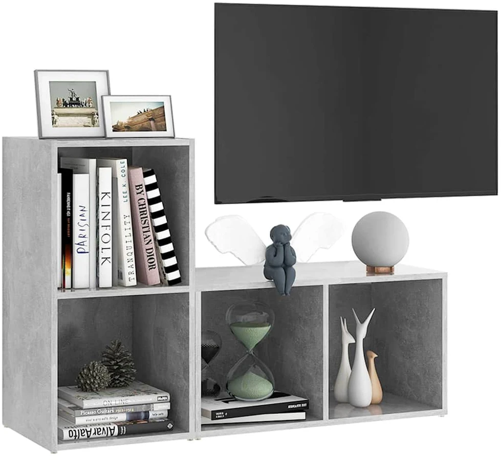 TV staliukas Televizoriaus spintelės, 2vnt., betono, 72x35x36,5cm, mediena
