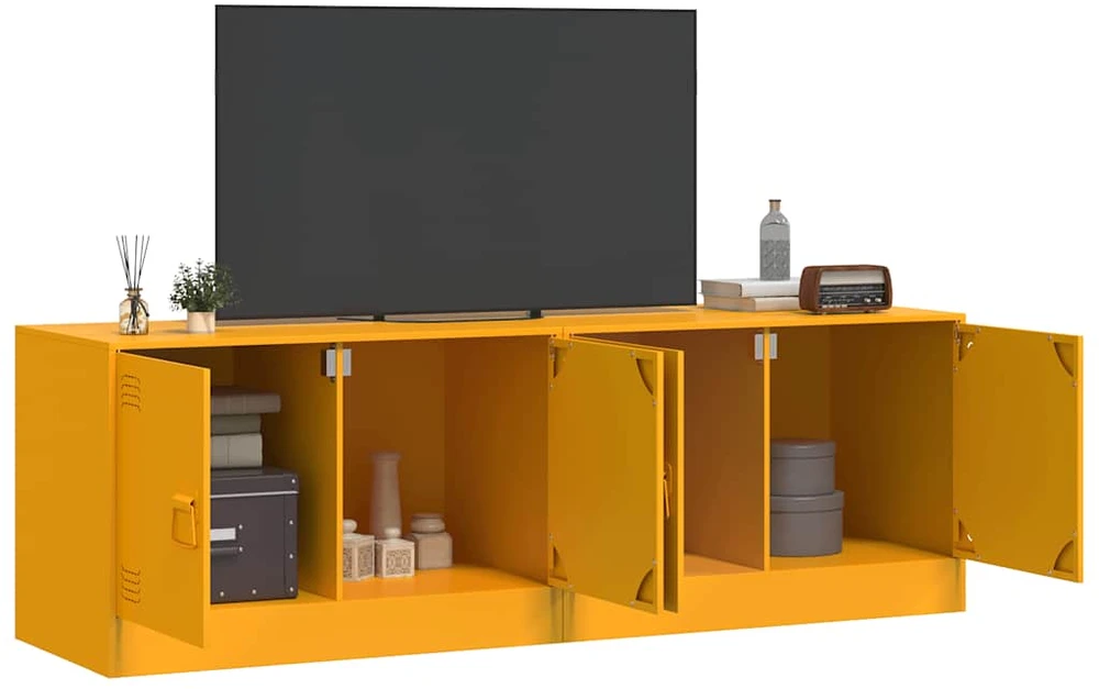 TV staliukas Televizoriaus spintelės, 2vnt., garstyčių, 67x39x44cm, plienas