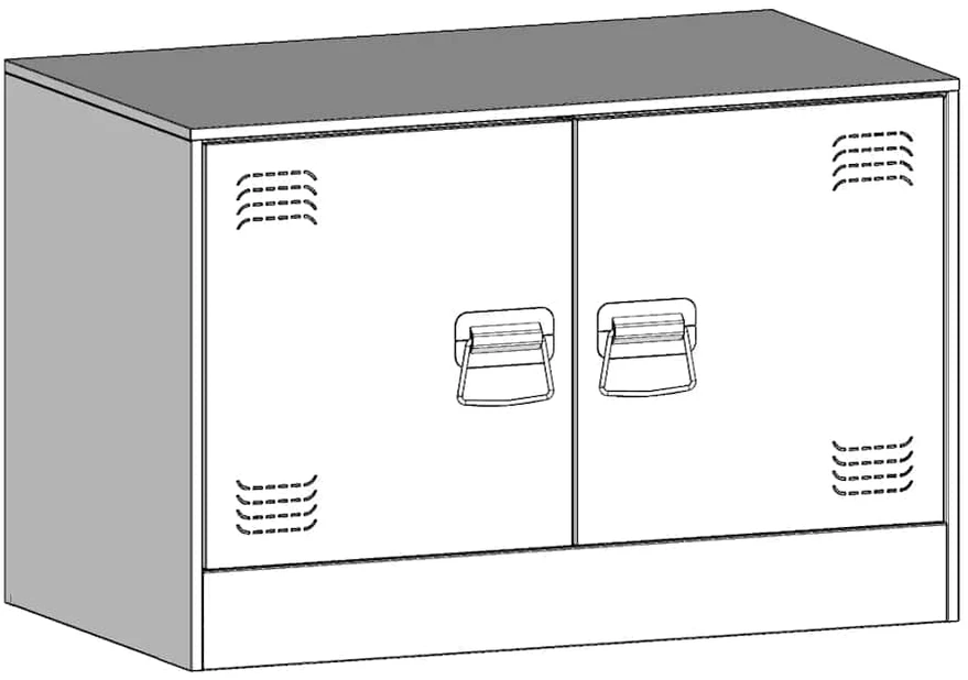 TV staliukas Televizoriaus spintelės, 2vnt., garstyčių, 67x39x44cm, plienas