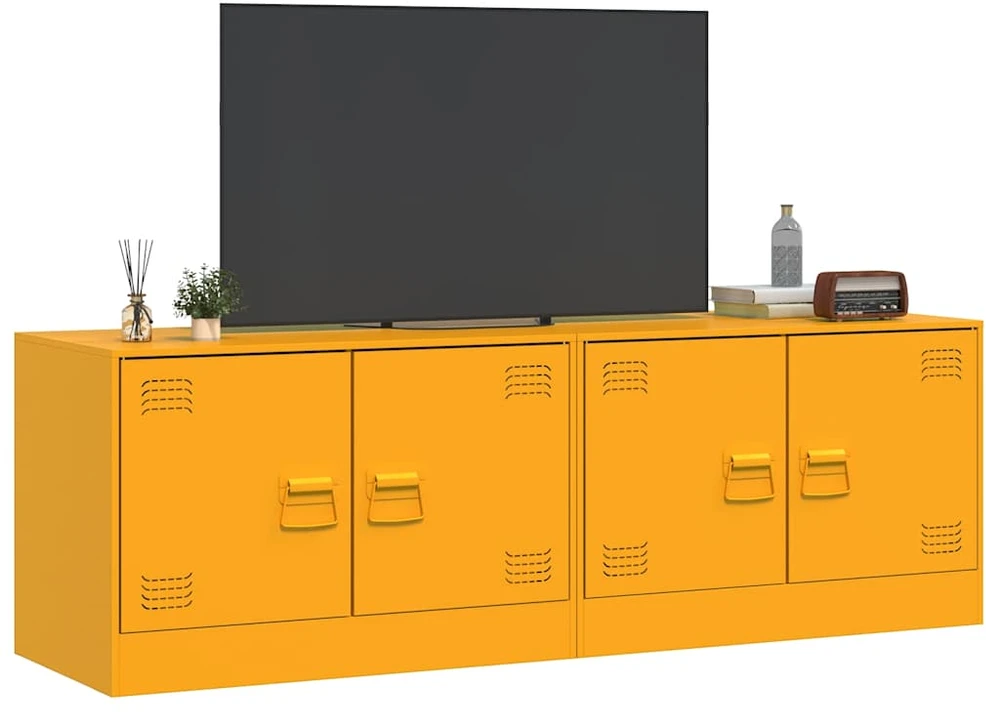 TV staliukas Televizoriaus spintelės, 2vnt., garstyčių, 67x39x44cm, plienas