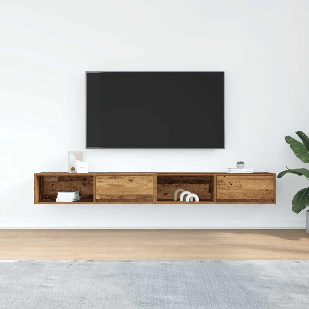 TV staliukas Televizoriaus spintelės, 2vnt., medienos 100x31x25,5cm, mediena