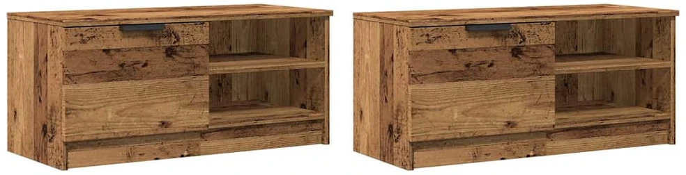 TV staliukas Televizoriaus spintelės, 2vnt., medienos, 80x35x36,5cm, mediena