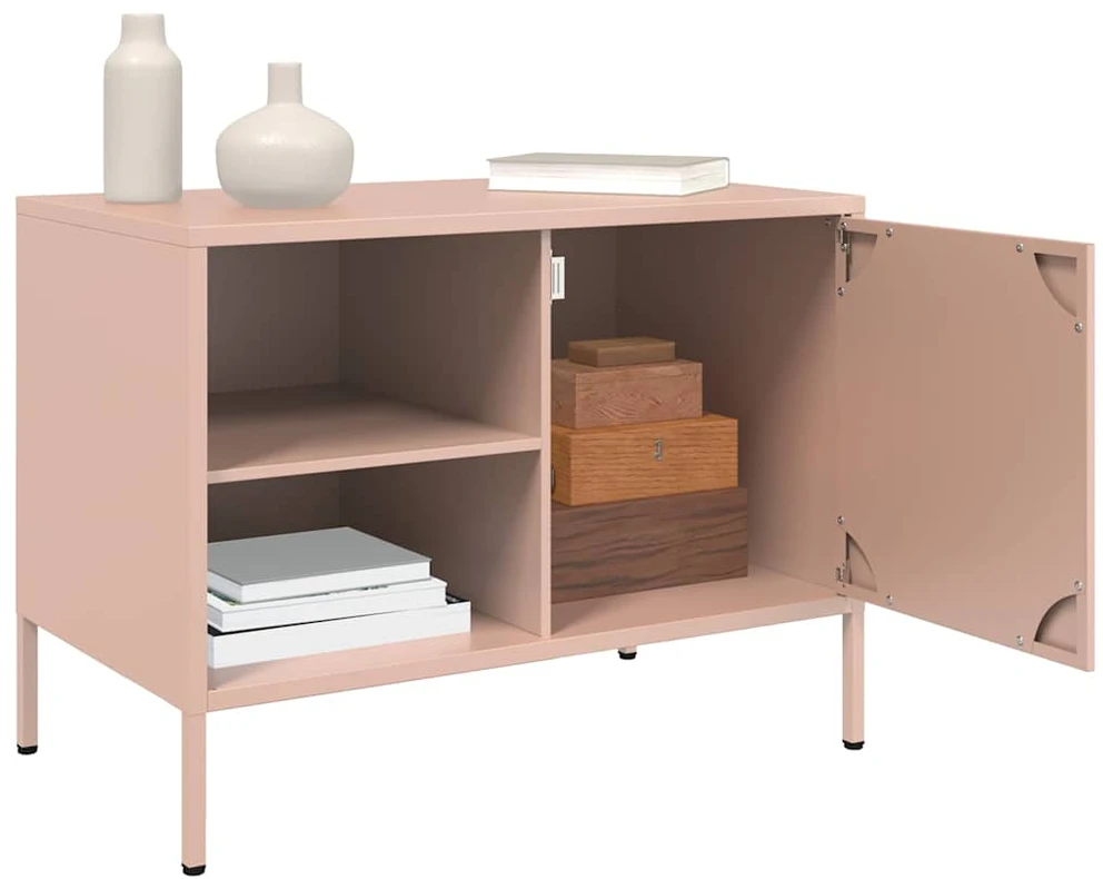 TV staliukas Televizoriaus spintelės, 2vnt., rožinės, 68x39x50,5cm, plienas