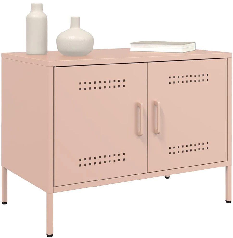 TV staliukas Televizoriaus spintelės, 2vnt., rožinės, 68x39x50,5cm, plienas