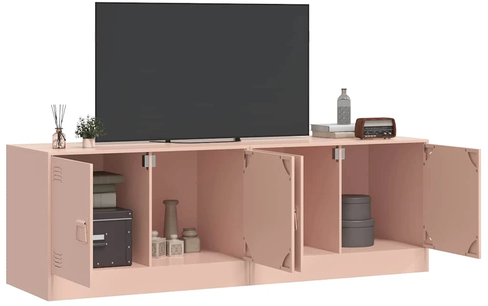 TV staliukas Televizoriaus spintelės, 2vnt., rožinės, 67x39x44cm, plienas
