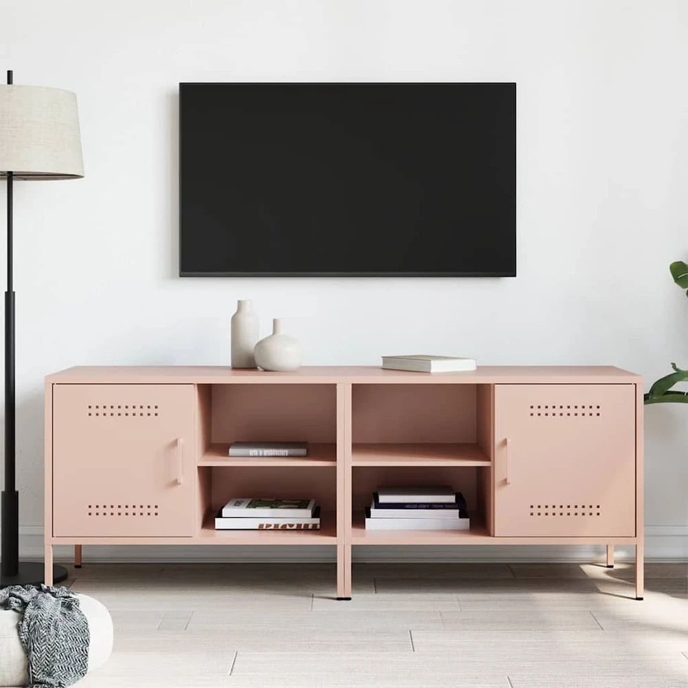 TV staliukas Televizoriaus spintelės, 2vnt., rožinės, 68x39x50,5cm, plienas