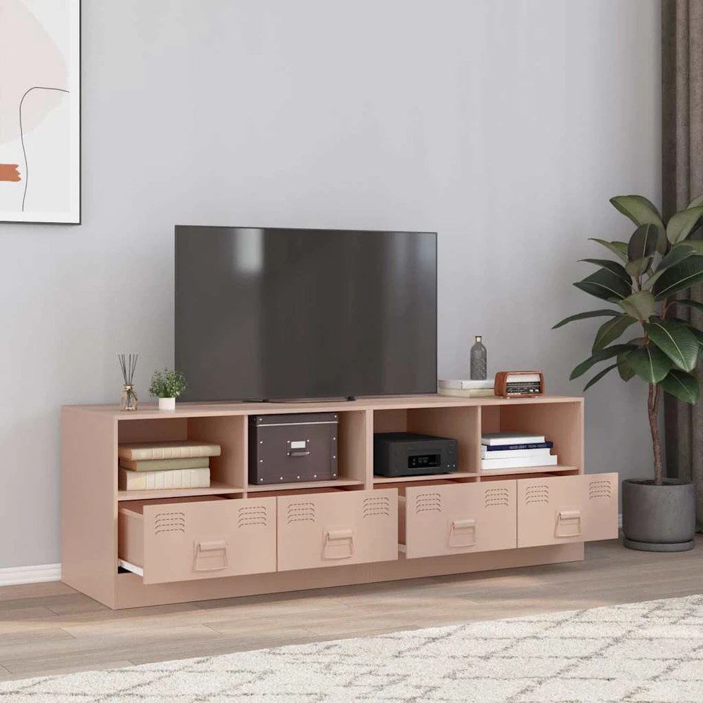 TV staliukas Televizoriaus spintelės, 2vnt., rožinės, 67x39x44cm, plienas