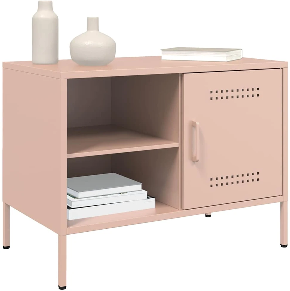 TV staliukas Televizoriaus spintelės, 2vnt., rožinės, 68x39x50,5cm, plienas