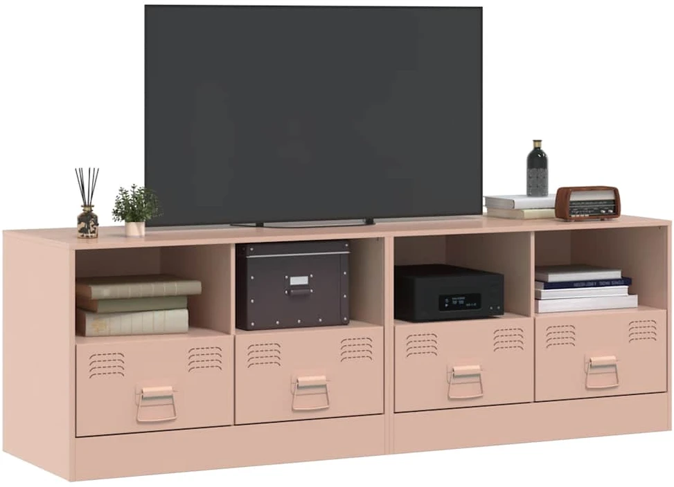 TV staliukas Televizoriaus spintelės, 2vnt., rožinės, 67x39x44cm, plienas