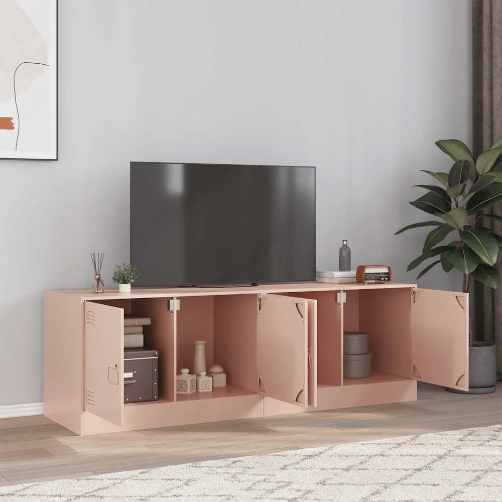TV staliukas Televizoriaus spintelės, 2vnt., rožinės, 67x39x44cm, plienas