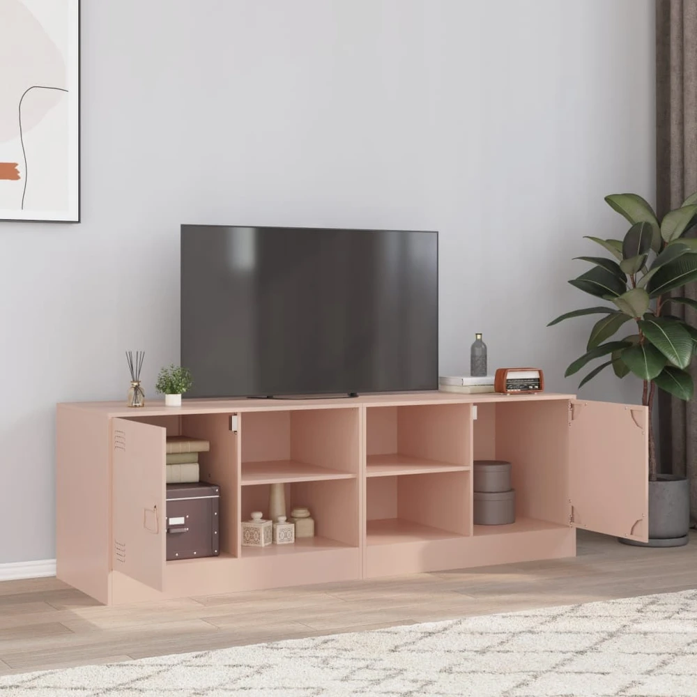 TV staliukas Televizoriaus spintelės, 2vnt., rožinės, 67x39x44cm, plienas