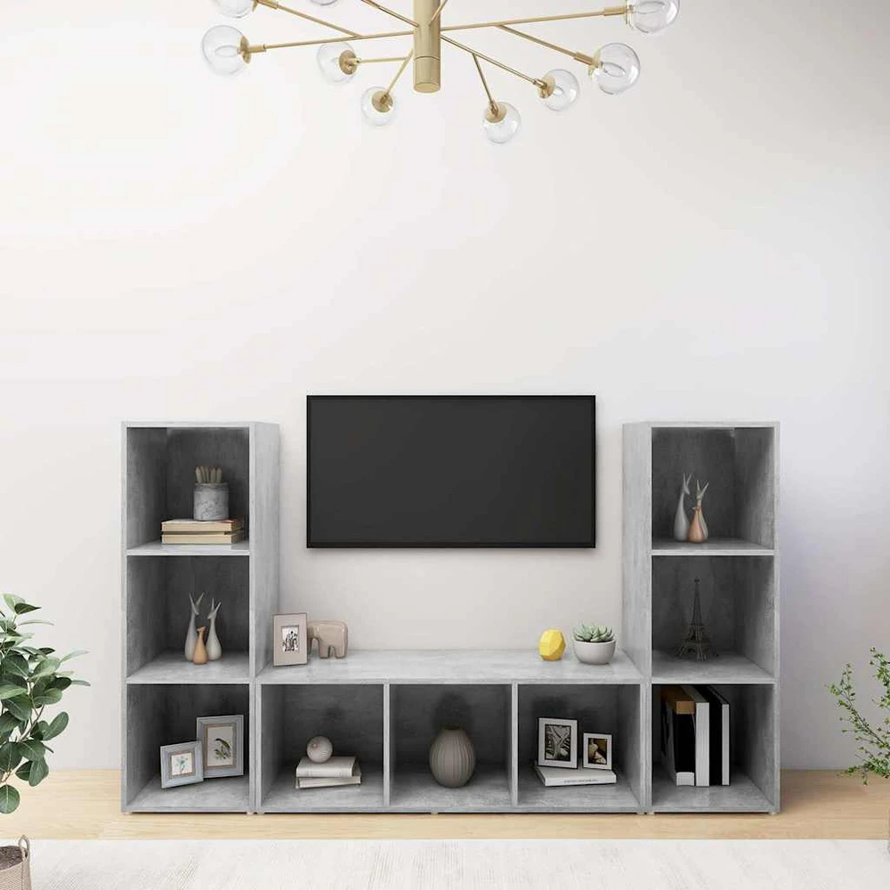 TV staliukas | Televizoriaus spintelė | 3 pcs 37 x 35 x 107.5 cm