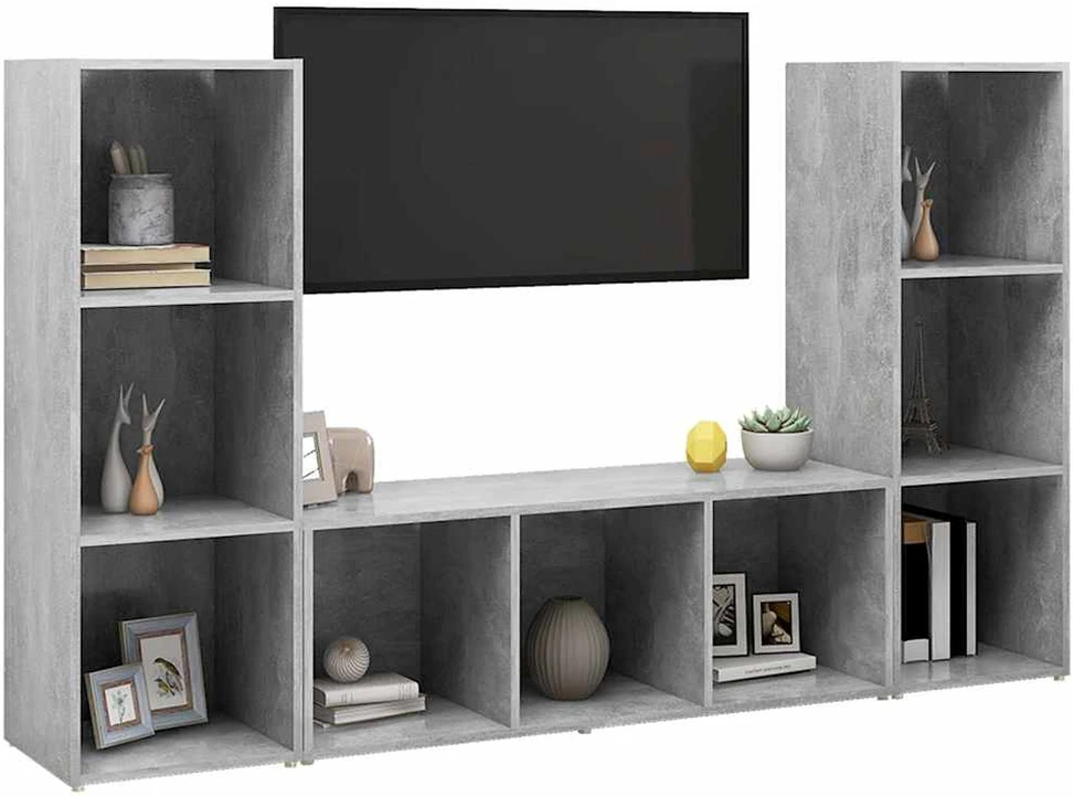 TV staliukas | Televizoriaus spintelė | 3 pcs 37 x 35 x 107.5 cm