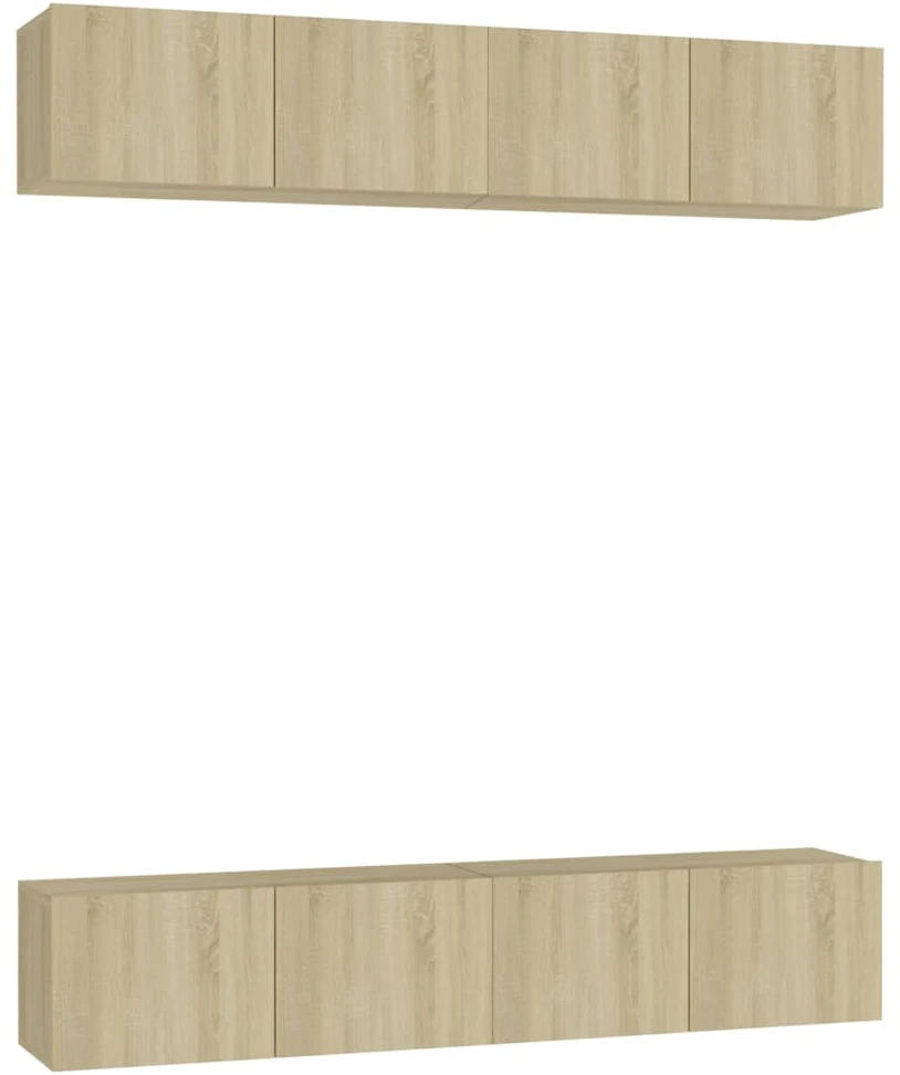 TV staliukas Televizoriaus spintelės, 4vnt., ąžuolo, 80x30x30cm, mediena