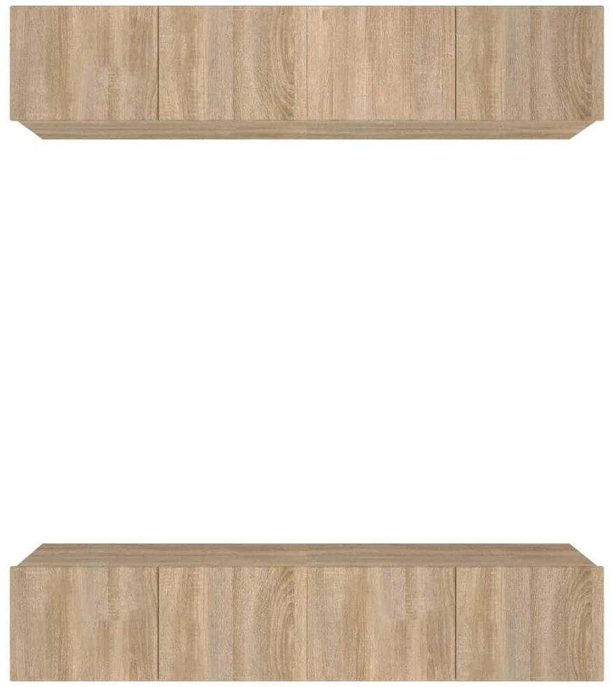 TV staliukas Televizoriaus spintelės, 4vnt., ąžuolo, 80x30x30cm, mediena