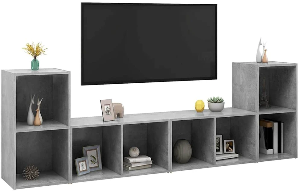 TV staliukas Televizoriaus spintelės, 4vnt., betono, 72x35x36,5cm, mediena