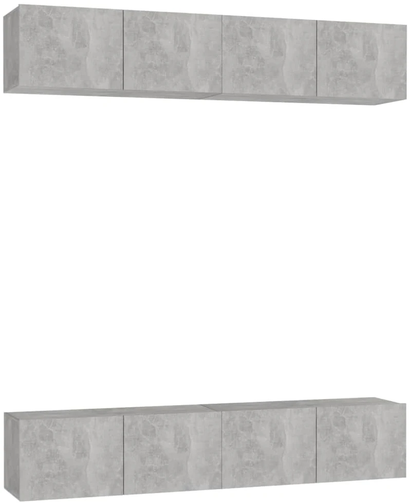 TV staliukas Televizoriaus spintelės, 4vnt., betono, 80x30x30cm, mediena