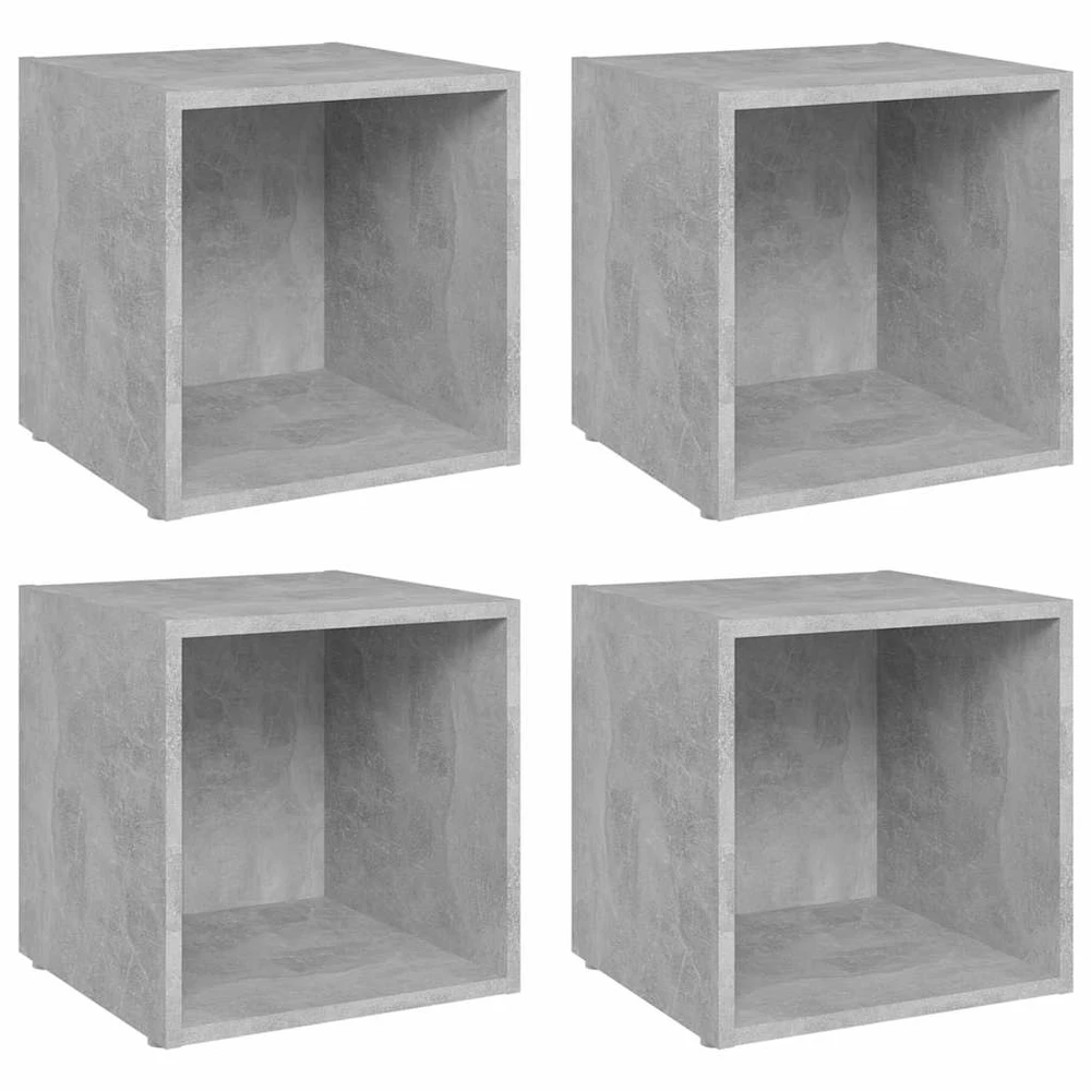 TV staliukas Televizoriaus spintelės, 4vnt., betono pilkos, 37x35x37cm, MDP